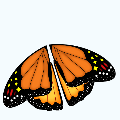 monarch butterfly wings outline