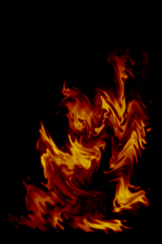 engulfing flames effect