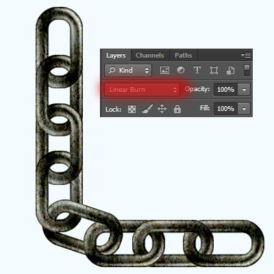 realistic rusty iron chain