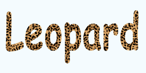leopard text effect